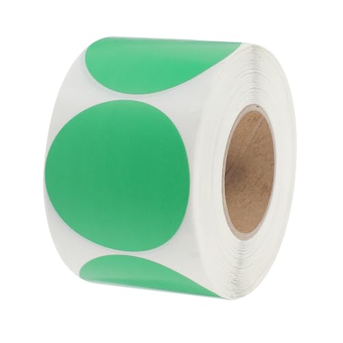 Tofficu 1 Rolle Rundes Druckpapier Schüttgut Adressetiketten Aufkleberpapier Express-etikett Klebeetikett Namensetiketten Aufkleber Rundes Etikett Thermoetiketten​r Preisaufkleber Green von Tofficu