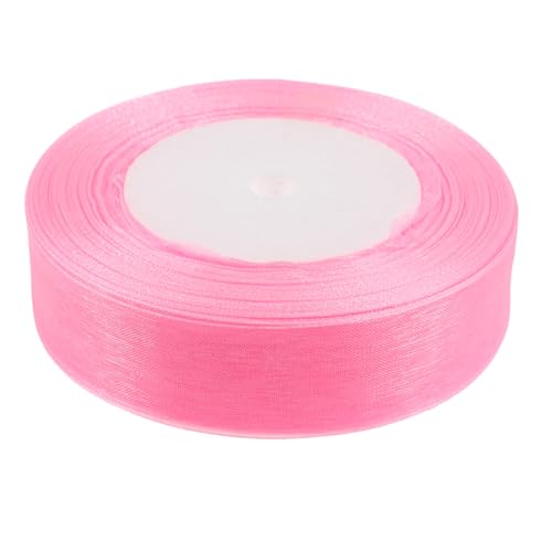 Tofficu 1 Rolle Verpackungsband Organza-satinband Dekorative Wickelbänder Band Für Blumen Valentinstag-satinband Valentinstag Bänder Brautsträuße Bänder Valentinsband Tüllband Chiffon Rosa von Tofficu