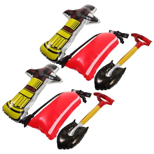 Tofficu 1 Satz Aufblasbare Feuerspaten-requisiten Feuerwehr-partyballons Rosa Led Dekorationen Feuerwehrballon Aus Aluminium Ballon Zum Thema Feuerwehr Schaufel Aluminiumfolie von Tofficu