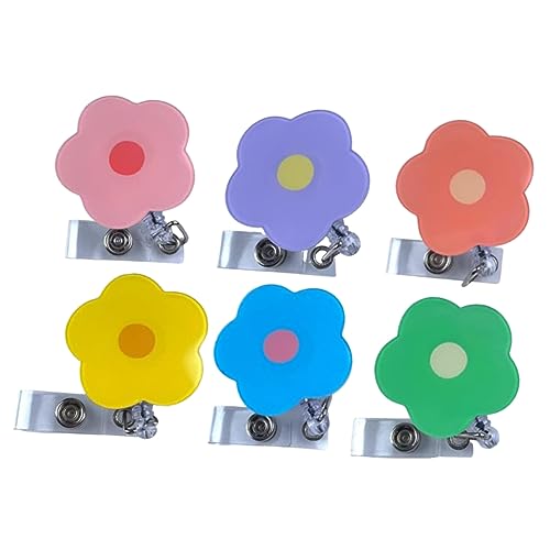 Tofficu 1 Satz Ausweiskartenhalter Id-inhaber Karteninhaber Freiwilliger Zugang Rosa Karteikarten Abzeichenschnallen Tragbarer Abzeichenclip Karten Zubehör Acryl 6 Stück von Tofficu