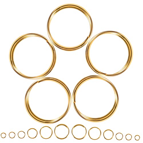 Tofficu 1 Satz Band Bisycle Bastelzeug Schlusselketten Diy-schmuckzubehör Schlüsselkette Halskette Reiz Biegeringe Für Die Schmuckherstellung Mehrzweck-biegeringe Eisen Golden 690 Stück von Tofficu