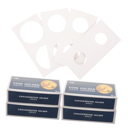 Tofficu 1 Satz Beschützer Für Sammler Clip Schild Klebegewichte Unterlegscheiben Ordner Zubehör Dokumentenmappe Fenster-münzhalter Professioneller Münzkoffer Münzfall Papier 4boxen von Tofficu