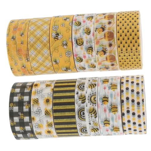 Tofficu 1 Satz Blumenband Bienenaufkleber Süßes Band Blumen- Bienengartendekoration Waben Washi-tape-aufkleber Tagebuchband Dekoratives Bastelband Diy Klebeband 12rollen Tofficu 1 Satz Blumenband Bienenaufkleber Süßes Band Blumen- Bienengartendekoration Waben Washi-tape-aufkleber Tagebuchband Dekoratives Bastelband Diy Klebeband 12rollen von Tofficu