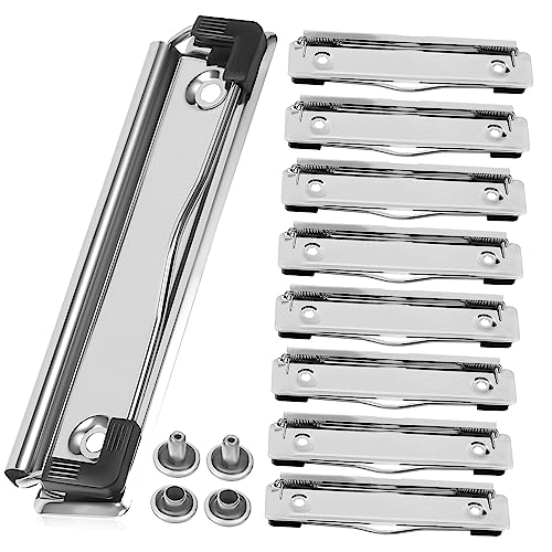 Tofficu 1 Satz Datenordner Faltbar Kabine Klemmen Schwere Ausführung Kulissenklemme Kleine Klemmbretter Papierklammer Paperclips Papierhalter Profilclips Datei-clip Metall Silver 10 Stück von Tofficu