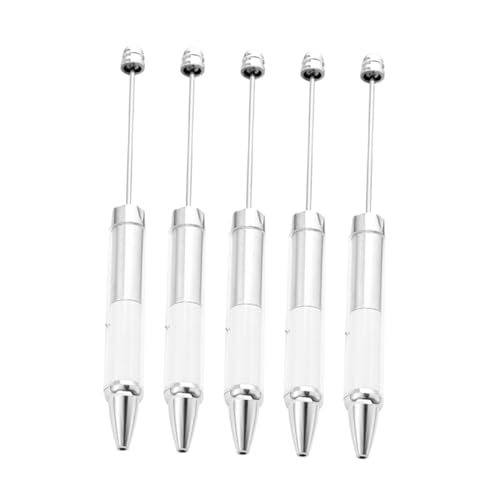 Tofficu 1 Satz Diy Perlenstifte Beadable Kugelschreiber Für Kreatives Schreiben Vielseitig Einsetzbar Für Schule Büro Und Bastelprojekte 5 Stück von Tofficu