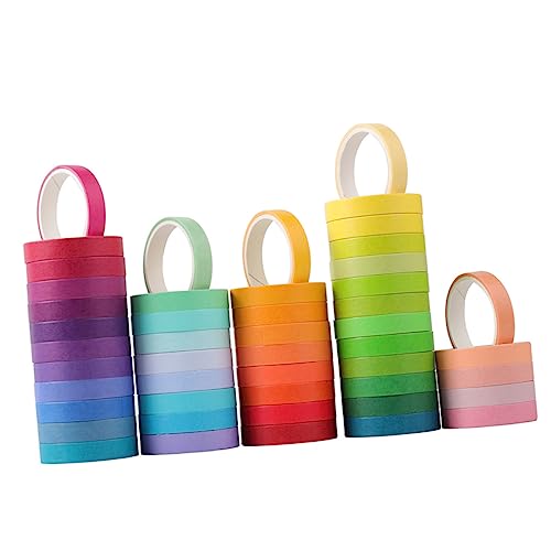 Tofficu 1 Satz Farbiges Washi-tape Journaling Klebeband Für Scrapbooking Farben Bastelsets+für+ Bastel Set Für Dekorative Papierbänder Scrapbook-klebeband Für 48rollen von Tofficu