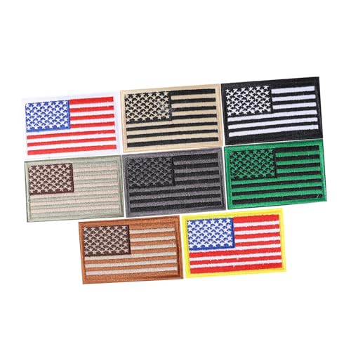 Tofficu 1 Satz Flagge Patch Flecken Benutzerdefinierter Patch Uns Bestickt Stich Für Aufkleber Gestickte Amerikanische Flaggenaufnäher Amerikanische Flaggenpatches Stoff 8 Stück von Tofficu