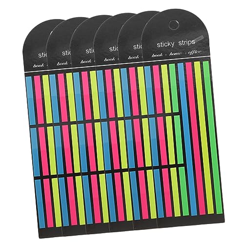 Tofficu 1 Satz Fluoreszierende Index-aufkleber Textmarker Highlight-streifen Markierungsband Leuchtmarker Buchregisterkarten Zum Kommentieren Von Büchern Buch-klebestreifen 6 Stück Tofficu 1 Satz Fluoreszierende Index-aufkleber Textmarker Highlight-streifen Markierungsband Leuchtmarker Buchregisterkarten Zum Kommentieren Von Büchern Buch-klebestreifen 6 Stück von Tofficu