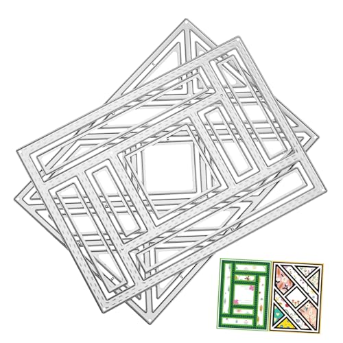 Tofficu 1 Satz Fotorahmen-dekorationsstanze Album Karte Prägung Für Metall Schneideschablone Scrapbooking-schneideschablone Stanzteile Aus Metall Stanzformen Silver 2 Stück von Tofficu