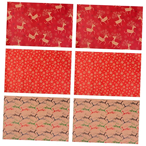 Tofficu 1 Satz Geschenkpapier Paketpapier Packpapier Geschenktueten Geschenkesack Weihnachtsbedarf Buch Verpackungspapier Diy - Geschenkverpackung Aus Papier Kraftpapier 6 Stück von Tofficu
