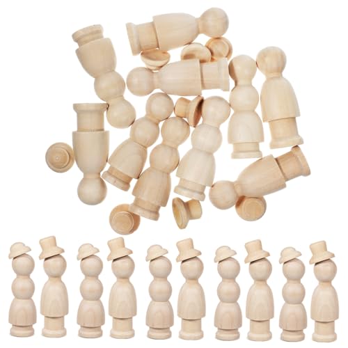 Tofficu Holzfiguren Zum Aufstecken Unbemalte Holzfiguren Zum Basteln Dekorative Miniaturpuppen Für Jungen Und Mädchen Erwachsene Heimdekorationsprojekte Tofficu Holzfiguren Zum Aufstecken Unbemalte Holzfiguren Zum Basteln Dekorative Miniaturpuppen Für Jungen Und Mädchen Erwachsene Heimdekorationsprojekte von Tofficu