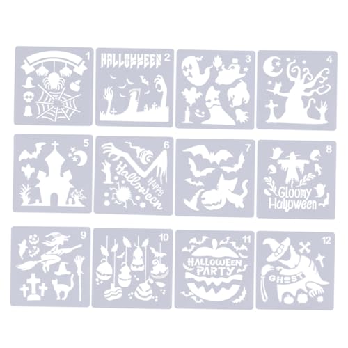 Tofficu 1 Satz Halloween-zeichnungsvorlage Malen Schablone Dekorationen Bausätze Für Halloween Figuren Halloween-figuren Zeichnungsvorlagen Halloween-malvorlagen Das Haustier Weiß 12 Stück Tofficu 1 Satz Halloween-zeichnungsvorlage Malen Schablone Dekorationen Bausätze Für Halloween Figuren Halloween-figuren Zeichnungsvorlagen Halloween-malvorlagen Das Haustier Weiß 12 Stück von Tofficu