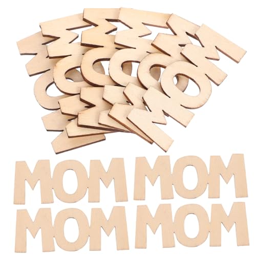 Tofficu 1 Satz Holzhandwerk Papier Ausgeschnitten Ausfüllbare Buchstaben Mütter Mama Zeichen Verzierungen Mama-slice-masse Basteln Für Mama Füllstoffe Hölzern 15 Stück von Tofficu