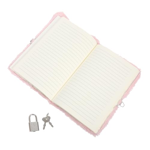 Tofficu 1 Satz Kätzchen Tagebuch mit Schloss und Schlüsseln Plüsch Notizbuch für Mädchen Kreatives Schreiben Journaling für Reisen Schule Büro von Tofficu