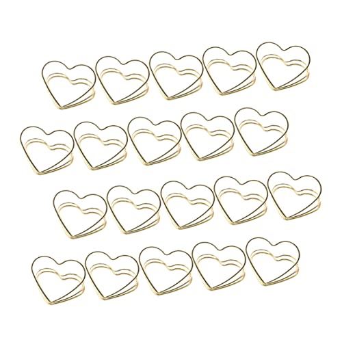 Tofficu 1 Satz Liebesbriefhalter Memohalter Visitenkarteninhaber Notizhalter Clipständer Hochzeit Schreibtisch Bürozubehör Bürogadges Kreativer Memo-clip Memoclip Aus Metall 20 Stück von Tofficu