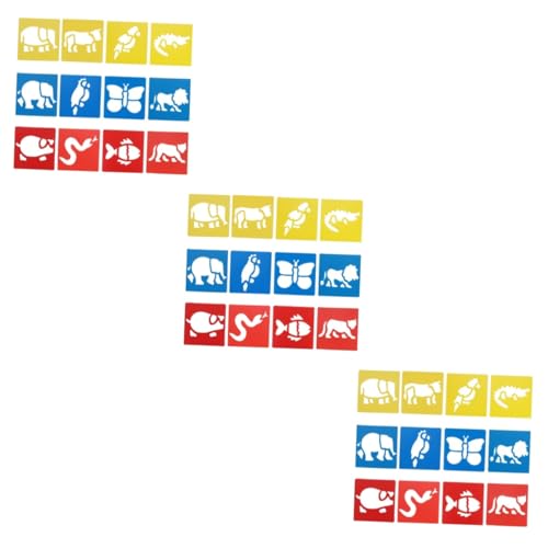 Tofficu 1 Satz Malvorlage Schule Herstellung Lehrreich Schablone Vorlage Zum Malen Von Kindern Kinderzeichnungsvorlage Für Thematisiert Groß Kleinkinder Umweltschutz Pp-material 12 Stück von Tofficu