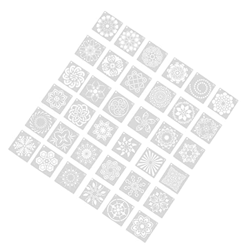Tofficu 1 Satz Mandala-vorlage Schablonen Aushöhlen Mandala Malschablonen Mandala-zeichnungsschablonen Weiß 36 Stück Tofficu 1 Satz Mandala-vorlage Schablonen Aushöhlen Mandala Malschablonen Mandala-zeichnungsschablonen Weiß 36 Stück von Tofficu