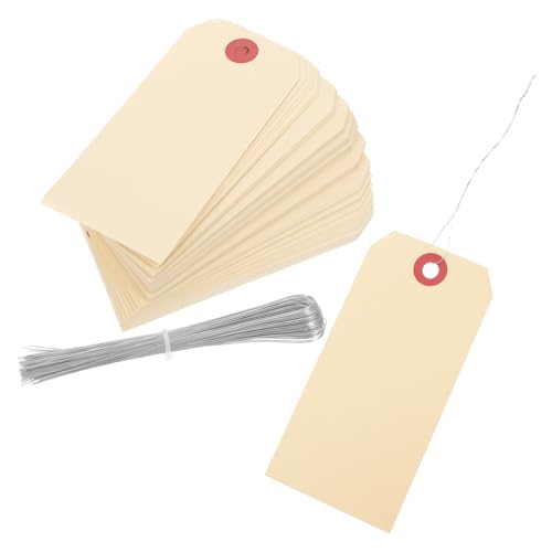 Tofficu 1 Satz Manila Versandetiketten Mit Draht Blanko Preisschilder Für Verpackung Praktische Und Robuste Etiketten Für Versand Und Beschriftung 100 Stück Tofficu 1 Satz Manila Versandetiketten Mit Draht Blanko Preisschilder Für Verpackung Praktische Und Robuste Etiketten Für Versand Und Beschriftung 100 Stück von Tofficu