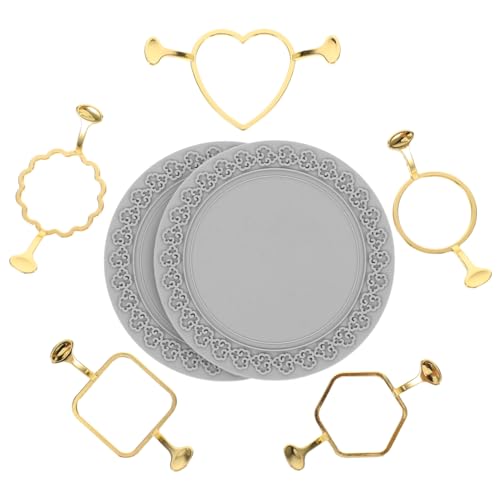 Tofficu 1 Satz Metal Wax Seal Stempel Set mit Silikonmatte Teilig für Diy Wachssiegel Runden Herzförmigen Quadratischen Hexagonalen und Blumenförmigen Designs für Einladungen Umschläge und von Tofficu