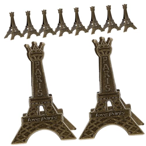 Tofficu 1 Satz Metallturm Visitenkartenhalter Party Tischkartenhalter Hochzeitstischnummernhalter Tischdekoration Hochzeitstischkartenhalter Bilderclip 10 Stück von Tofficu