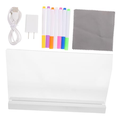 Tofficu 1 Satz Notiztafel: Acryl- -notiztafel Zum Trockenlöschen, Beleuchteter Notizblock Aus Acryl Für Osterkörbchenfüller Für Bar, Café, Hochzeit, Urlaub von Tofficu