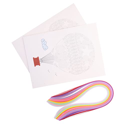 Tofficu 1 Satz Papier Quilling Set für Diy Bastelprojekte Quilling Werkzeug Farbige Papierstreifen Leicht und Tragbar für Handarbeiten und Scrapbooking von Tofficu