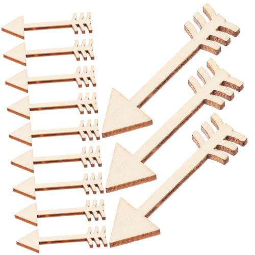 Tofficu 1 Satz Pfeilholzspäne Leerzeichen Scheiben Winzig Jagd Ornamente Bastelsets Für Bastelzeug Für Dekorationen Holzverzierungen Blanko-holzschilder Zum Basteln 100 Stück von Tofficu
