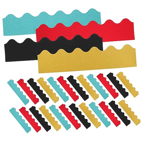 Tofficu 1 Satz Randdekorpapier Grenze Dekorative Anschlagtafeln Klassenzimmerdekoration Verschleißfester Randbesatz Glitzer-pinnwandränder Tafelrandpapier Festivalbedarf 40 Stück Tofficu 1 Satz Randdekorpapier Grenze Dekorative Anschlagtafeln Klassenzimmerdekoration Verschleißfester Randbesatz Glitzer-pinnwandränder Tafelrandpapier Festivalbedarf 40 Stück von Tofficu