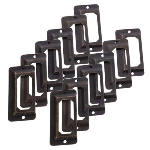Tofficu 1 Satz Retro Etikettenhalter Für Metallrahmen Für Namenskarten Beschriftungsrahmen Für Möbel Und Aufbewahrung Praktische Etikettenhalter Für Büro Und Zuhause 12 Stück von Tofficu