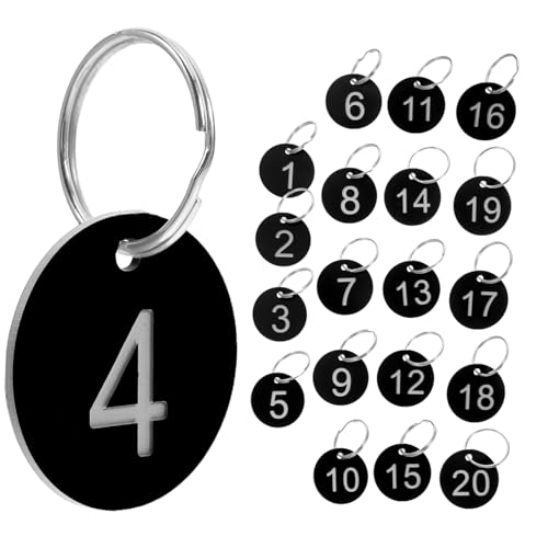 Tofficu 1 Satz Runde Nummerierte Tags aus Robustem Material für Restaurant Schwimmbad und Einzelhandel mit Klaren Sichtbaren Zahlen für Optimale Serviceeffizienz und Einfache von Tofficu