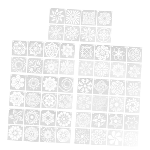 Tofficu 1 Satz Schablonen Aushöhlen Mandala Schablonen Kunsthandwerk Dekoration Zeichnen Mit Vorlagen Diy Mandalasteine Malen Malschablonen Schablonen Zum Zeichnen Von Mode Weiß 56 Stück von Tofficu