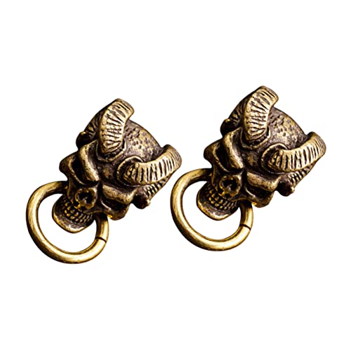 Tofficu 1 Satz Schädel Kleine Bronze Diy Dekorative Accessoires Mini-zubehör Gold Bausatz Cool Auto Zubehör Bausätze Perlen Für Armbänder Handtaschenanhänger Schmuck Messing 2 Stücke von Tofficu