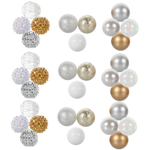 Tofficu 1 Satz Schmuckperlen Perlen Für Schmuck Schüttgut Reiz Herstellung Perlen Zum Basteln Spacer Wohnkultur Diy-perlen Große Lochperle Perlenabstandshalter Für Armbänder Acryl 50 Stück von Tofficu
