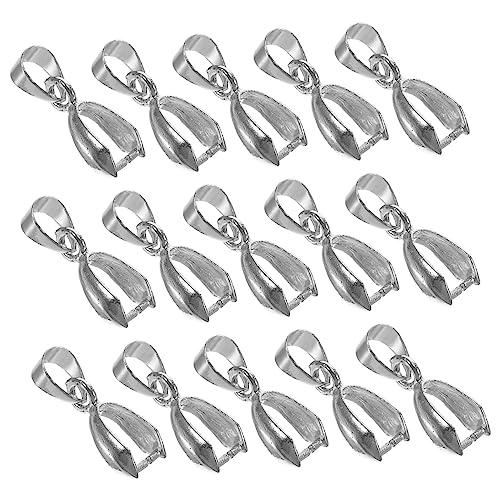 Tofficu 1 Satz Schmuckzubehör Bügelverschluss Reiz Für Schließe Armbandverschluss Schmuckherstellung Diy Halskette Anhänger Verschluss Bügel-charm-verschluss Legierung Silver 50 Stück von Tofficu