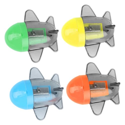 Tofficu 1 Satz Schulbedarf Schulanfänger Bleistift Anspitzer Schuler Bleistift Spitzmaschine Sharpener Flugzeug Lustig Manuelle Kleine Bleistiftspitzer Für Plastik 4 Stück von Tofficu
