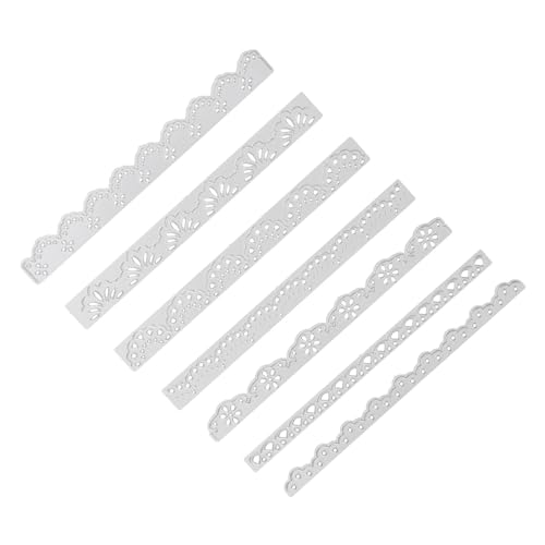 Tofficu 1 Satz Spitze Sterben Bastelmesser Stanzteile Für Die Kartenherstellung Stanzungen Schnitte Handwerk Schneiden Sterben Stanzformen Für Zu Hause Kohlenstoffstahl Silver 7 Stück von Tofficu