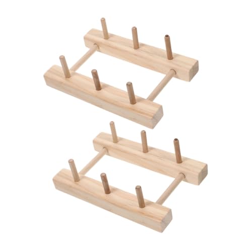 Tofficu 1 Satz Teiliges Holz Spulenhalter Garnrollen Organizer Diy Faden Aufbewahrung Nähgarn Ständer Stickgarn Halter Robust Und Langlebig Für Handarbeit Und Stickerei 2 Stück von Tofficu
