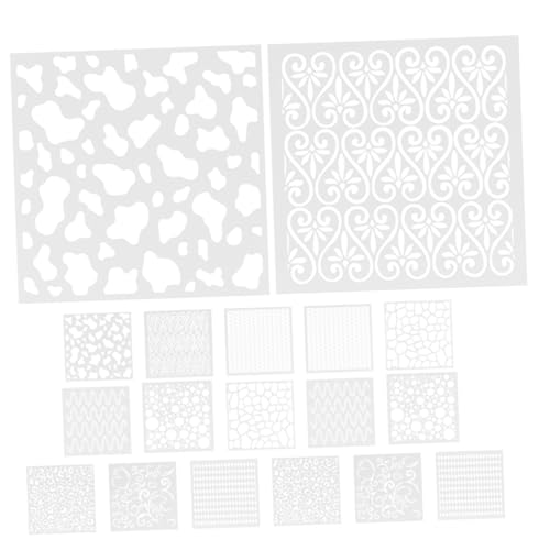 Tofficu 1 Satz Teiliges Set Geometrische Muster Schablonen Flexiblem Pet Wiederverwendbar Waschbar Vielseitig Für Wand Möbel Diy Malvorlagen Und Dekoration 18 Stück von Tofficu