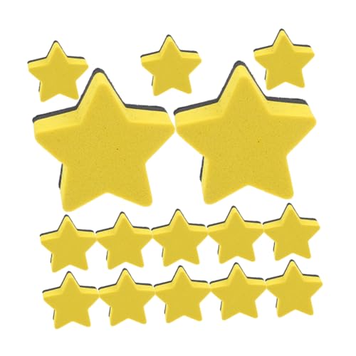 Tofficu 1 Satz Teiliges Wischtücher Sternform Magnetische Eva Radierer Für Whiteboards Und Wiederverwendbar Und Waschbar Für Büro Klassenzimmer Und Zuhause 15 Stück von Tofficu