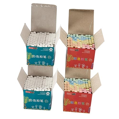 Tofficu 1 Satz Tragbare Kreide Schulmaterial Kreidestifte Pastel Kugelschreiber Pastellkreiden Staubfreie Kreide Bunte Kreiden Gipskreide 4boxen von Tofficu