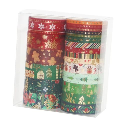Tofficu 1 Satz Weihnachts-washi-tape Goldband Urlaub Weihnachtsdekorbänder Weihnachtskarten Abwechslungsreich Weihnachtsdekorationen Weihnachts-klebeband Japanisches Papier 21rolls Tofficu 1 Satz Weihnachts-washi-tape Goldband Urlaub Weihnachtsdekorbänder Weihnachtskarten Abwechslungsreich Weihnachtsdekorationen Weihnachts-klebeband Japanisches Papier 21rolls von Tofficu