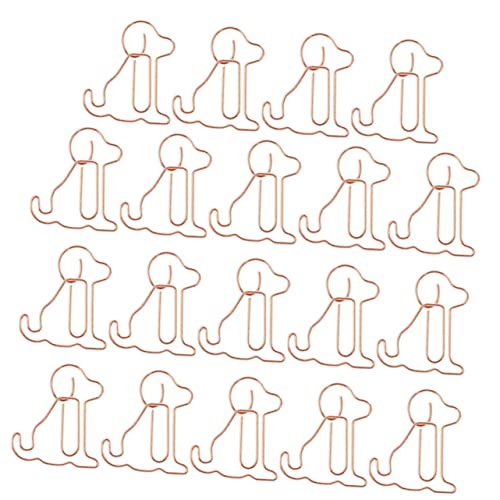 Tofficu 1 Satz Welpenstift Büroklammer Cartoon-markierungsclip Papierklammer Für Welpen Befestigungsmarkierungsclip Markierungsclip Für Welpen Metall Rose Gold 50 Stück von Tofficu
