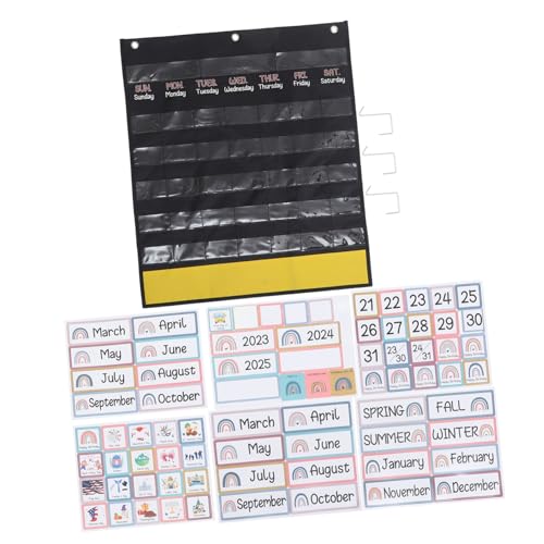 Tofficu 1 Satz Wöchentliche Kalendertasche Bildungskalendertasche Wochenkalender Zum Aufhängen An Der Wand Wecker Für Schlafzimmer Unterrichtskalendertasche Kalenderkartentasche Segeltuch von Tofficu