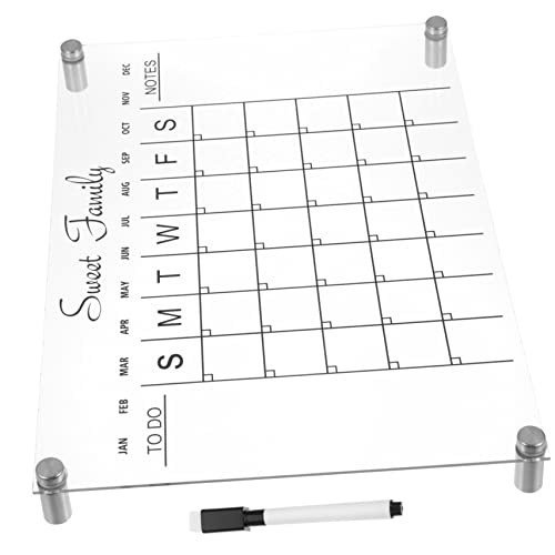 Tofficu 1 Satz transparente Schreibtafel Kühlschrank trockener Löschbrett monatlich Magnetische, trocken abwischbare Tafel Planke Notizblock aus Acryl Acrylkalender für Kühlschrank Tofficu 1 Satz transparente Schreibtafel Kühlschrank trockener Löschbrett monatlich Magnetische, trocken abwischbare Tafel Planke Notizblock aus Acryl Acrylkalender für Kühlschrank von Tofficu