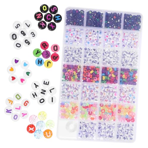 Tofficu 1 Schachtel Acryl Buchstabenperlen zum Auffädeln für DIY Armbänder Halsketten Schmuck Basteln Bunte Lose Perlen mit Glatter Oberfläche für Personalisierte Schmuckherstellung Tofficu 1 Schachtel Acryl Buchstabenperlen zum Auffädeln für DIY Armbänder Halsketten Schmuck Basteln Bunte Lose Perlen mit Glatter Oberfläche für Personalisierte Schmuckherstellung von Tofficu