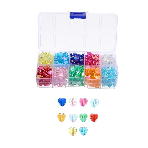 Tofficu 1 Schachtel Acryl herzperlen Transparent DIY Bastelperlen für Schmuckherstellung Armbänder Halsketten Zubehör für Kreative Handarbeiten Tofficu 1 Schachtel Acryl herzperlen Transparent DIY Bastelperlen für Schmuckherstellung Armbänder Halsketten Zubehör für Kreative Handarbeiten von Tofficu