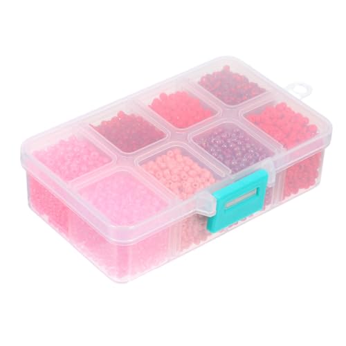 Tofficu 1 Schachtel Bunte Kunststoff Perlen Kleine Runde Samenperlen für Schmuckherstellung DIY Armbänder Halsketten Charm Spacer Leicht und Langlebig Bastelzubehör für Mädchen und Frauen von Tofficu