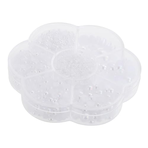 Tofficu 1 Schachtel Dekorative Halbperlen aus Abs Multifunktionale Nail Supply für Nageldesign und DIY Schmuckherstellung Selbstklebende Nail Charms Langlebige Bastelperlen für Haar und von Tofficu