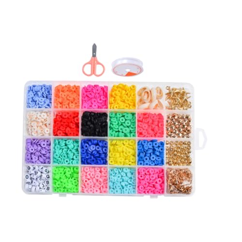 Tofficu 1 Schachtel Fächer Polymer Clay Spacer Beads Leichte Langlebige DIY Schmuckperlen für Armbänder und Halsketten Einfache Auffädeln Kreative Bastelaccessoires für Individuellen Tofficu 1 Schachtel Fächer Polymer Clay Spacer Beads Leichte Langlebige DIY Schmuckperlen für Armbänder und Halsketten Einfache Auffädeln Kreative Bastelaccessoires für Individuellen von Tofficu