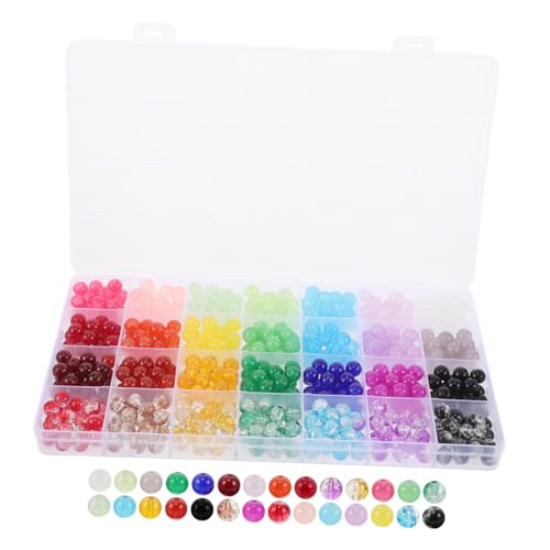 Tofficu 1 Schachtel Glasperlen Crackle Glasperlen Runde Schmuckperlen mit Glatter Oberfläche für DIY Armbänder Halsketten Ohrring Designs Geeignet Tofficu 1 Schachtel Glasperlen Crackle Glasperlen Runde Schmuckperlen mit Glatter Oberfläche für DIY Armbänder Halsketten Ohrring Designs Geeignet von Tofficu